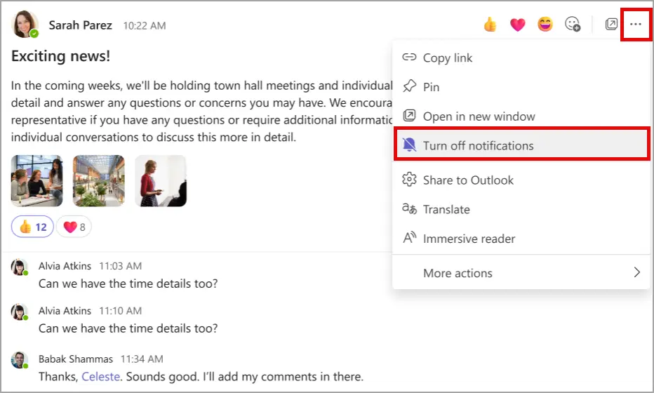 Turn Off Turn On Notifications in Microsoft Teams Channel Posts 4 Manage Notifications in Microsoft Teams Channel Posts-Fig.3 Creds to MS