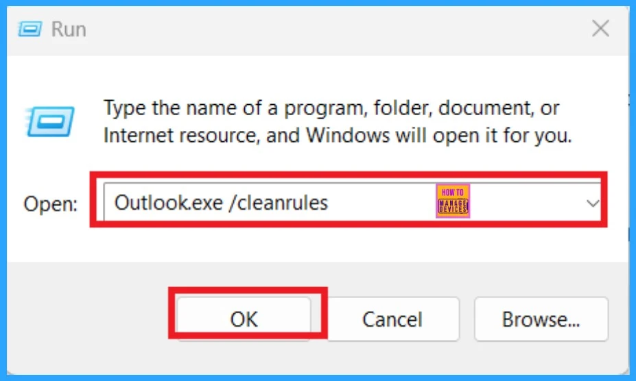Classic Outlook Startup Crashes Caused by ucrtbase.dll and Learn How to Run Clean Rules Command -Fig.2