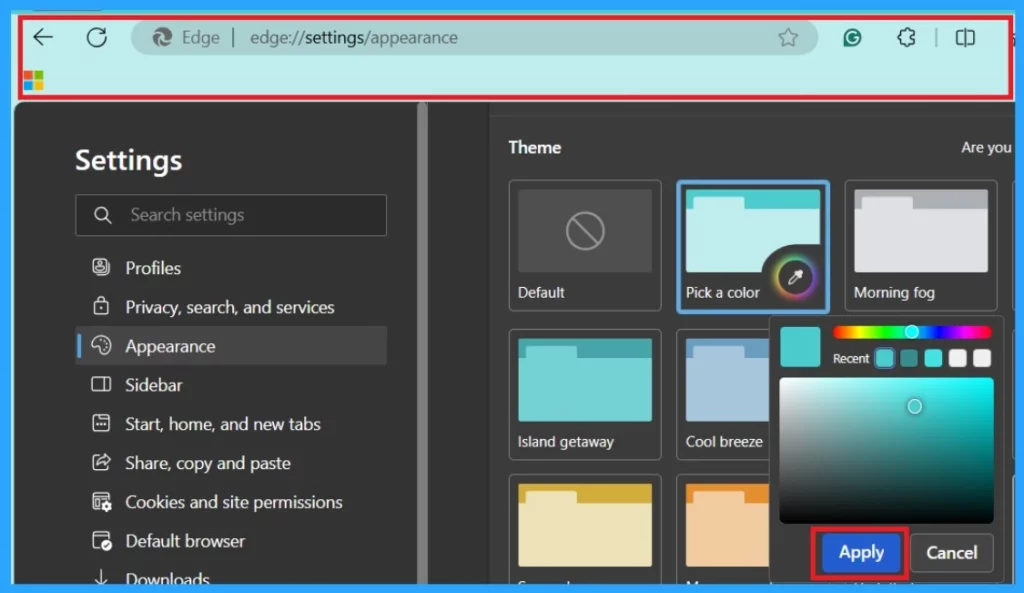 Customize Edge Browser with AI Theme Generator and Frame - Fig.8