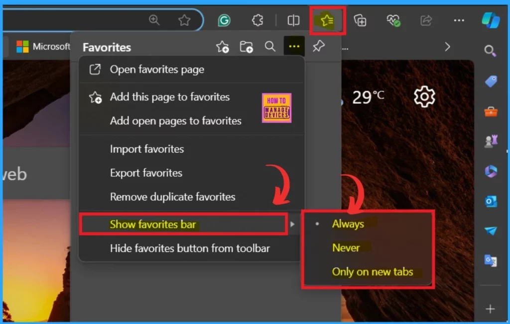 Add Remove Web Pages from Favorites Bar in Microsoft Edge Browser and Set Visibility Registry Method-Fig.4