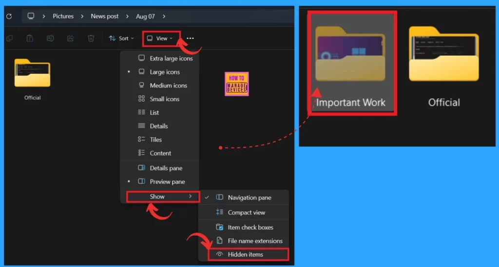 3 Easy Methods to Hide and Unhide Files and Folders in Windows 11 5 3 Easy Methods to Hide and Unhide Files and Folders in Windows 11-Fig.3