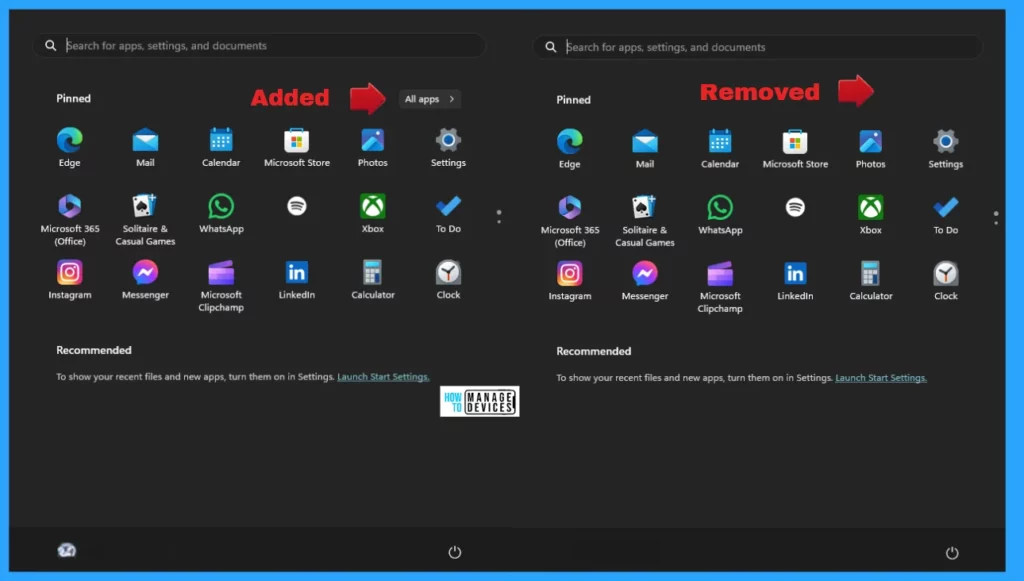 Add or Remove All Program Lists from the Start Menu in Windows 11 - Fig. 2