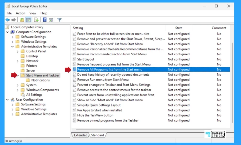 Add or Remove All Program Lists from the Start Menu in Windows 11 - Fig. 4