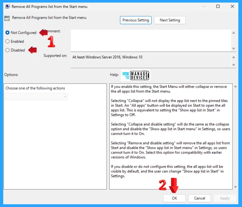 Add or Remove All Program Lists from the Start Menu in Windows 11 - Fig. 5