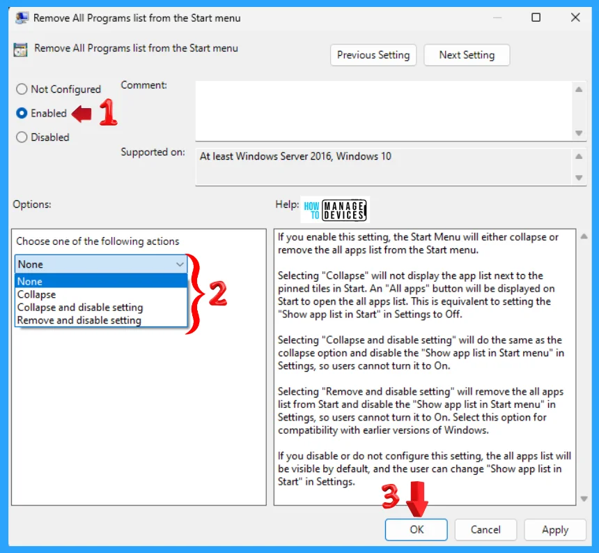 Add or Remove All Program Lists from the Start Menu in Windows 11 - Fig. 9