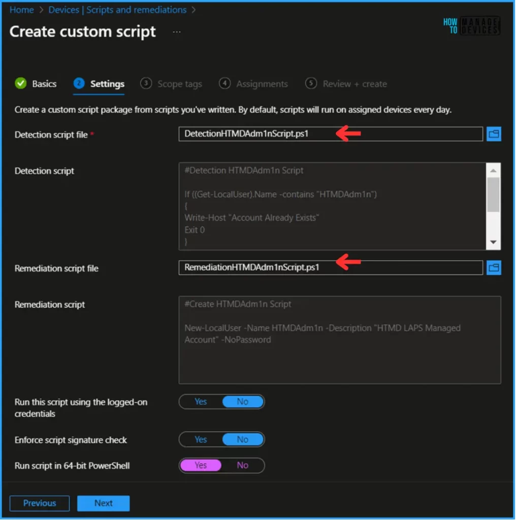 Best Guide to Create a Local User with Intune Remediation Script. Fig. 4