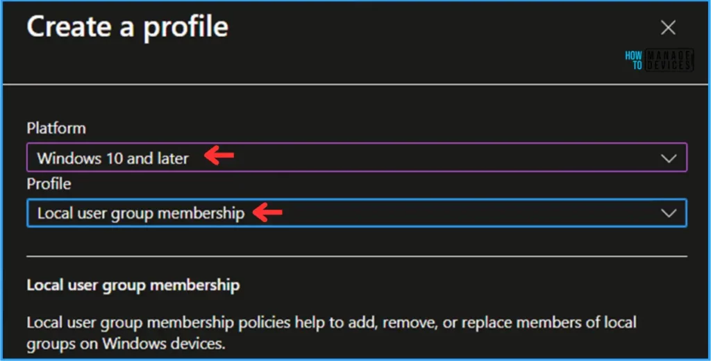 Add a Local User to Local Administrator Group with Intune Local User Membership Policy Fig. 3