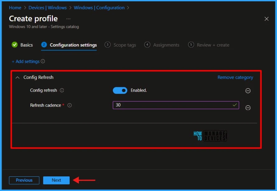Force the Re-Applying of Intune Policies using the Config Refresh Feature Fig. 05