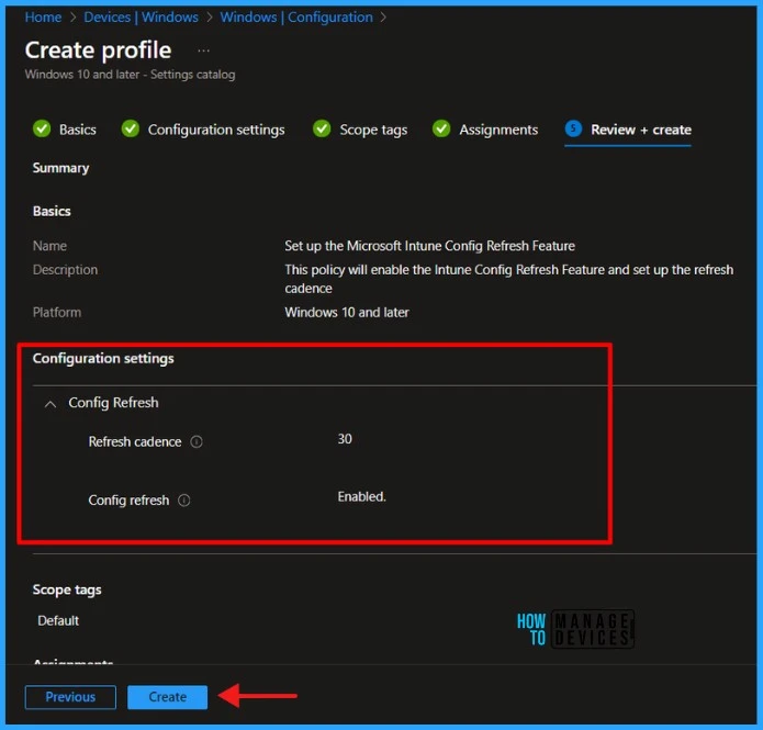 Force the Re-Applying of Intune Policies using the Config Refresh Feature Fig. 07