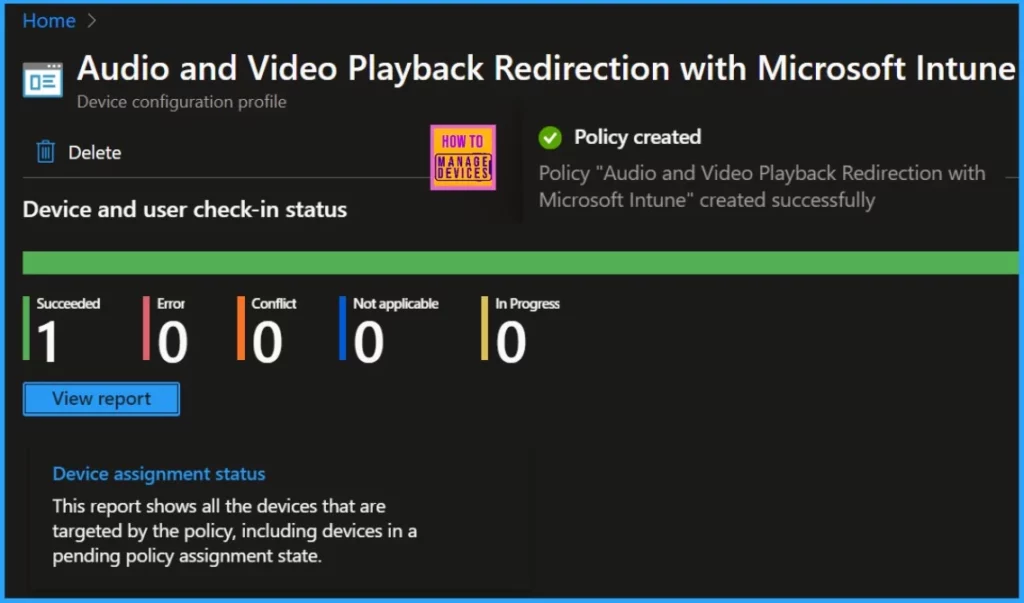 AVD Enable Audio and Video Playback Redirection and Limit Audio Playback Quality using Intune - Fig.7