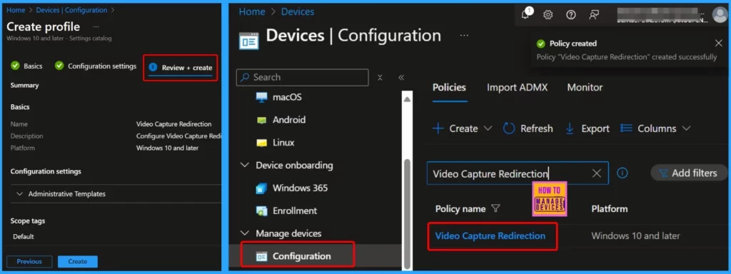 Enable Do Not Allow Video Capture Redirection in AVD using Microsoft Intune - Fig.6