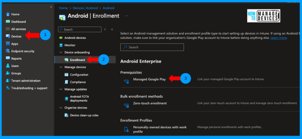 Connect Intune with Managed Google Play using Microsoft Entra Identity Account Instead of Google Account Fig: 1