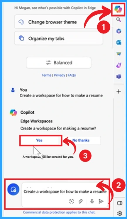 Create Edge Browser Workspaces through Copilot and Bing Search are Now Available- Fig.2 - Creds to MS