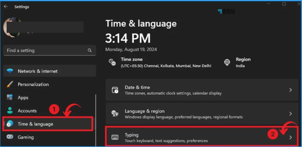 Different Methods to Enable Disable Text Suggestions in Windows 11 - Fig.2