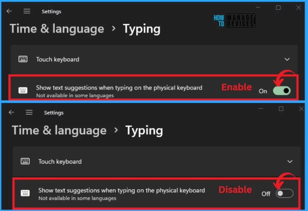 Different Methods to Enable Disable Text Suggestions in Windows 11 - Fig.3
