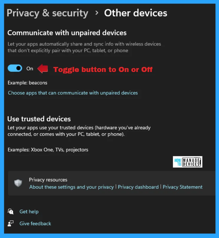Allow Disallow Windows Apps to Communicate with Unpaired Devices Policy in Windows 11 - Fig.3