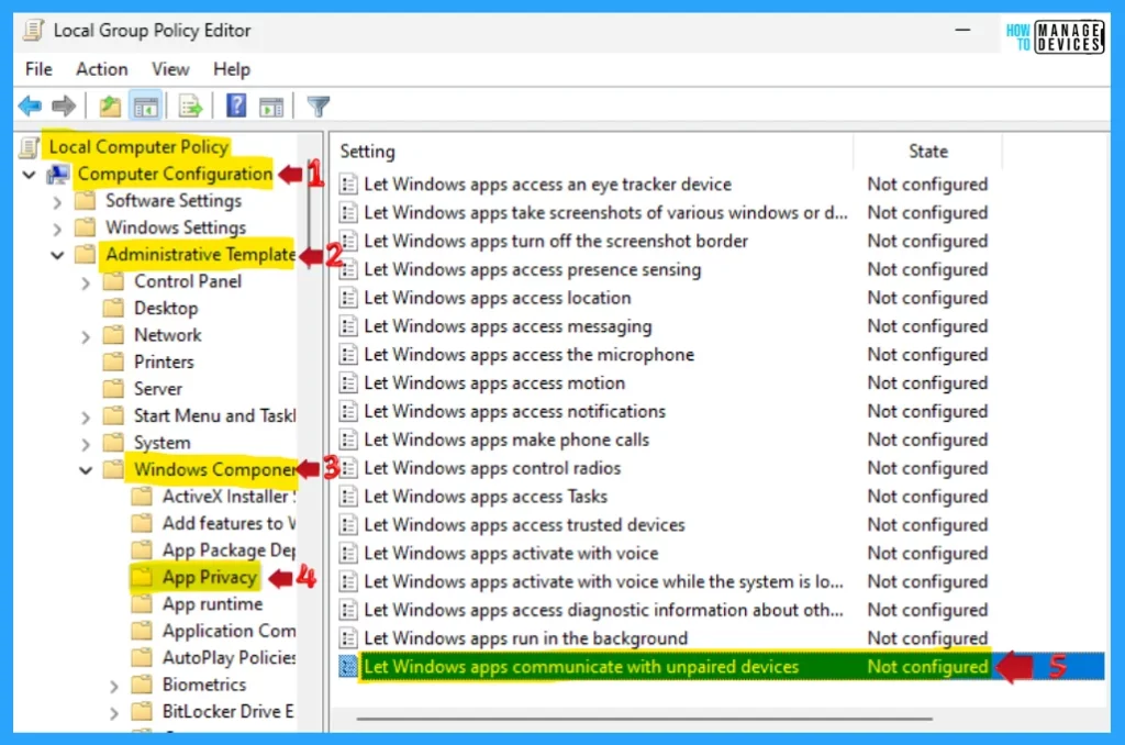 Allow Disallow Windows Apps to Communicate with Unpaired Devices Policy in Windows 11 - Fig.5