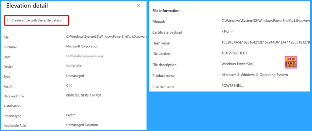Easily Create MS Intune EPM Rules directly from the Elevation Reports - Fig.3 - Creds to MS