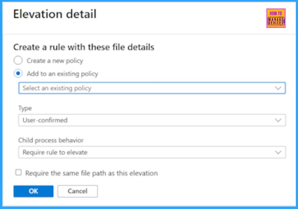 Easily Create MS Intune EPM Rules directly from the Elevation Reports - Fig.4 - Creds to MS