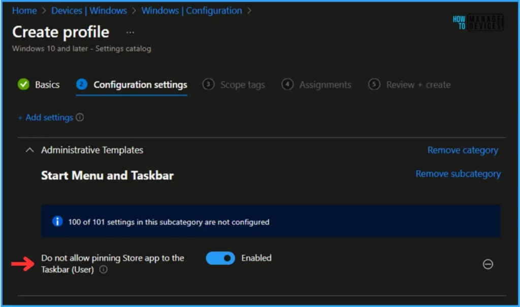 Unpin Microsoft Store Apps from Taskbar with Intune | Do Not Allow Pinning Store App to the Taskbar - Fig.7