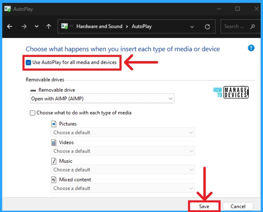 Easy Methods for Enable Disable AutoPlay in Windows 11 - Fig.7