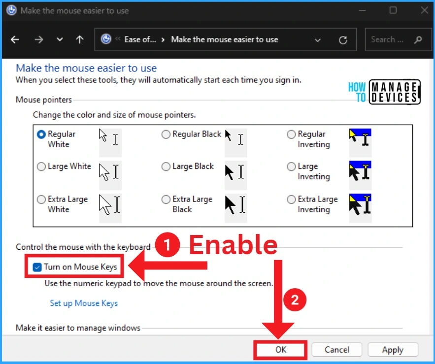 Easy Methods to Enable or Disable Mouse Keys in Windows 11 - Fig.10