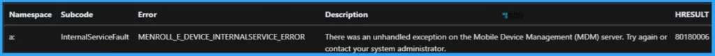Fix Intune Device Internal Service Error Code 0X80180006 3 Fix Intune Device Internal Service Error Code 0X80180006 - Fig.3 - Creds to MS