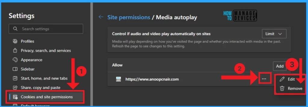 How to Enable or Disable Media Autoplay for Websites in Microsoft Edge - Fig.7