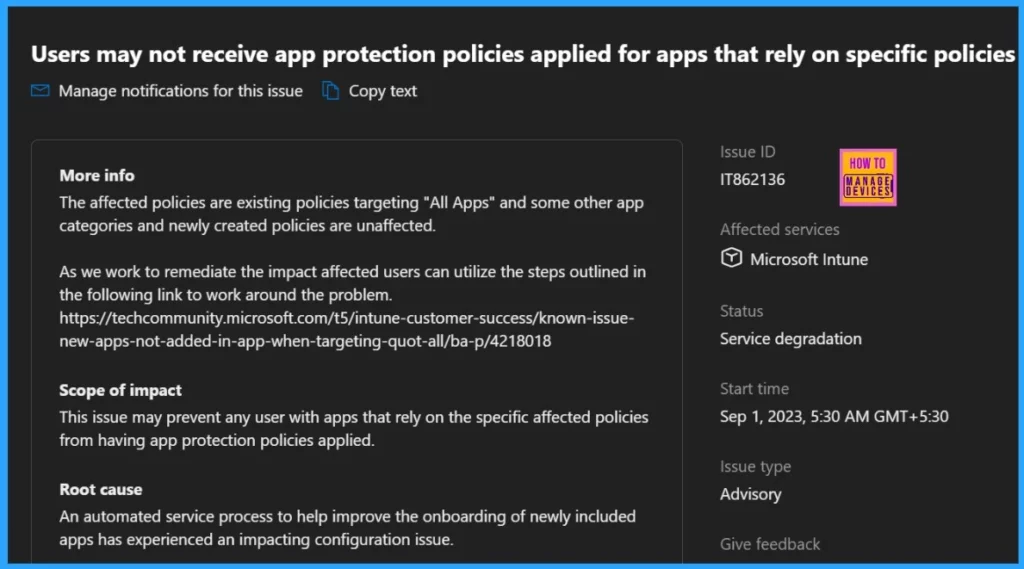 Issue with Microsoft Intune App Protection Policies Not Targeting Newly Added Apps 1