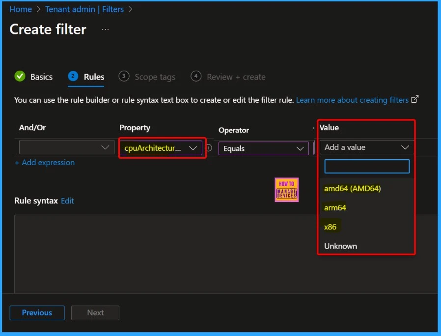 How to use Intune Filter cpuArchitecture Device Property for App and Policy Assignments - Fig.5