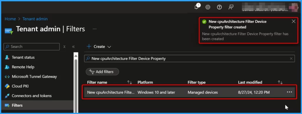 How to use Intune Filter cpuArchitecture Device Property for App and Policy Assignments Fig.7