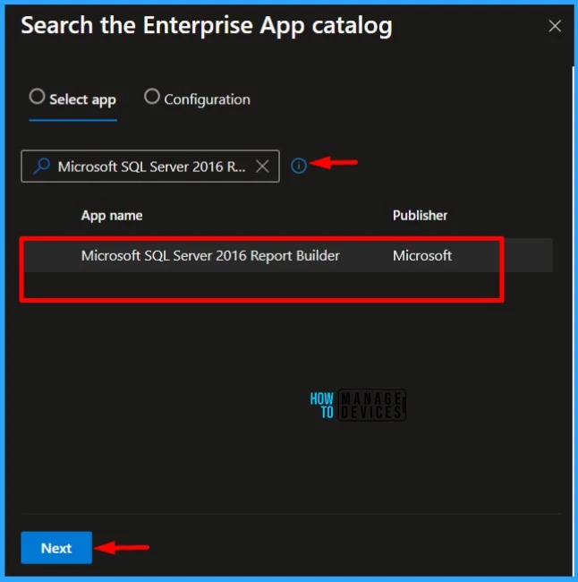 Guide to Install Microsoft SQL Server 2016 Report Builder with Intune Enterprise App Catalog App. Fig 05
