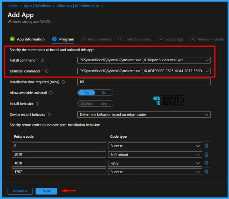 Guide to Install Microsoft SQL Server 2016 Report Builder with Intune Enterprise App Catalog App. Fig 08