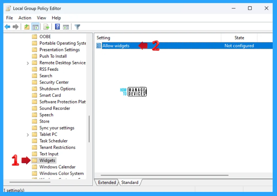 Various Ways to Enable or Disable Widgets Feature in Windows 11 GPO Intune Policy Registry - Fig. 6