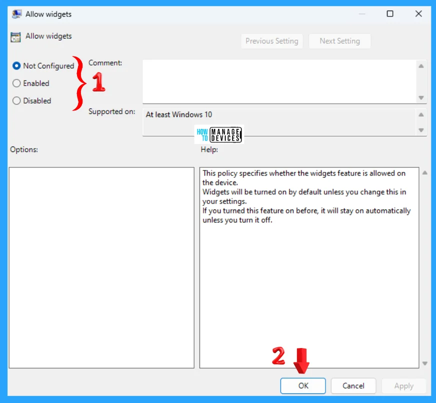 Various Ways to Enable or Disable Widgets Feature in Windows 11 GPO Intune Policy Registry - Fig. 7