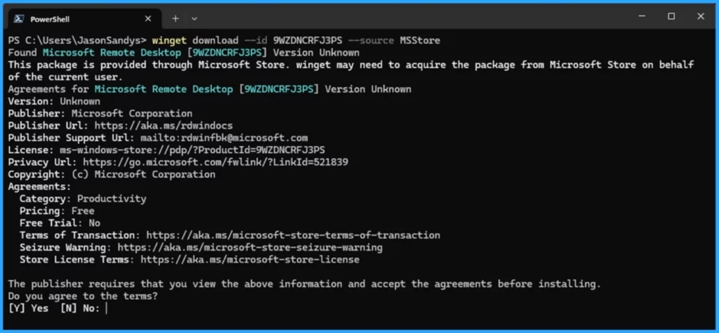 Windows Package Manager Now Supports Downloading Packaged Apps from Microsoft Store and Install using WCD - Fig.3