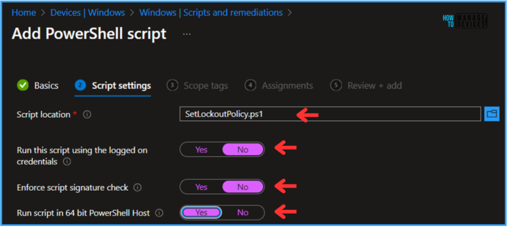 Best Way to Set Lockout Policy Using Intune Platform Script Account Lockout Threshold Lockout Duration Unlock Fig. 4