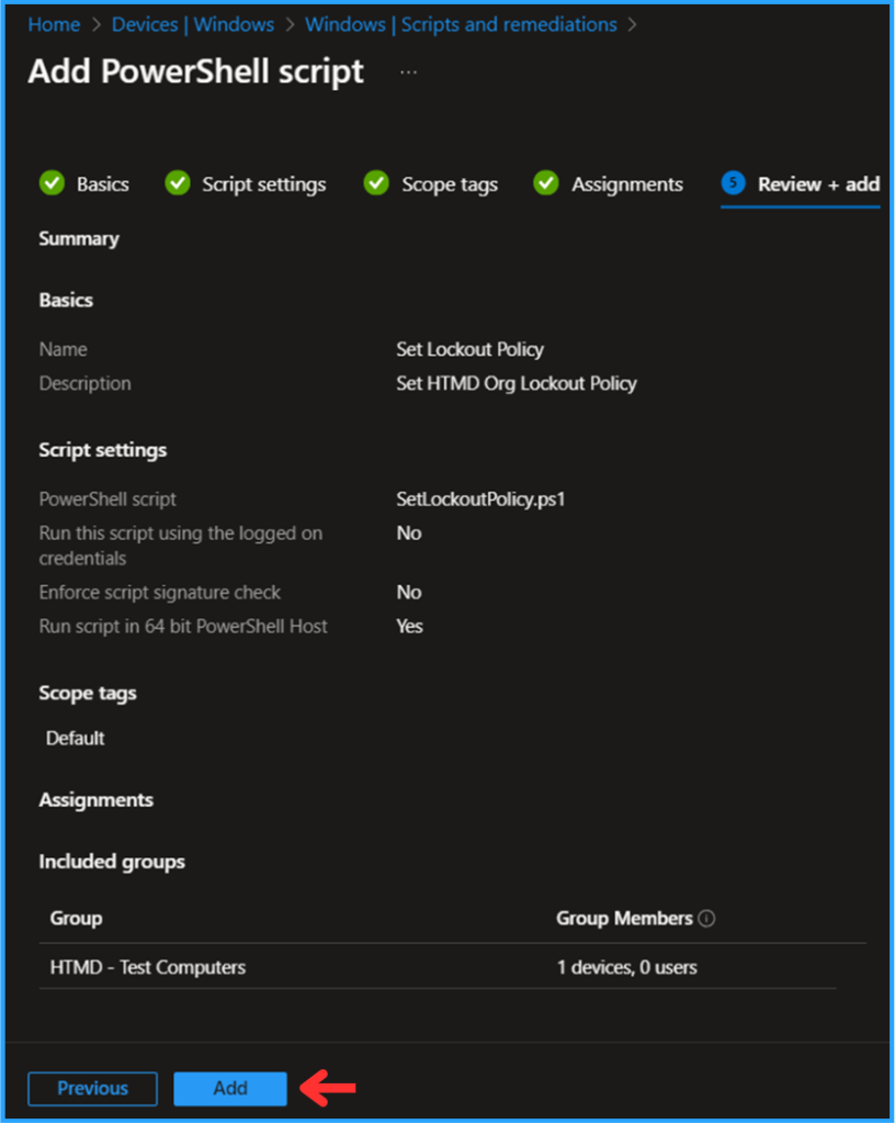 Best Way to Set Lockout Policy Using Intune Platform Script. Fig. 7