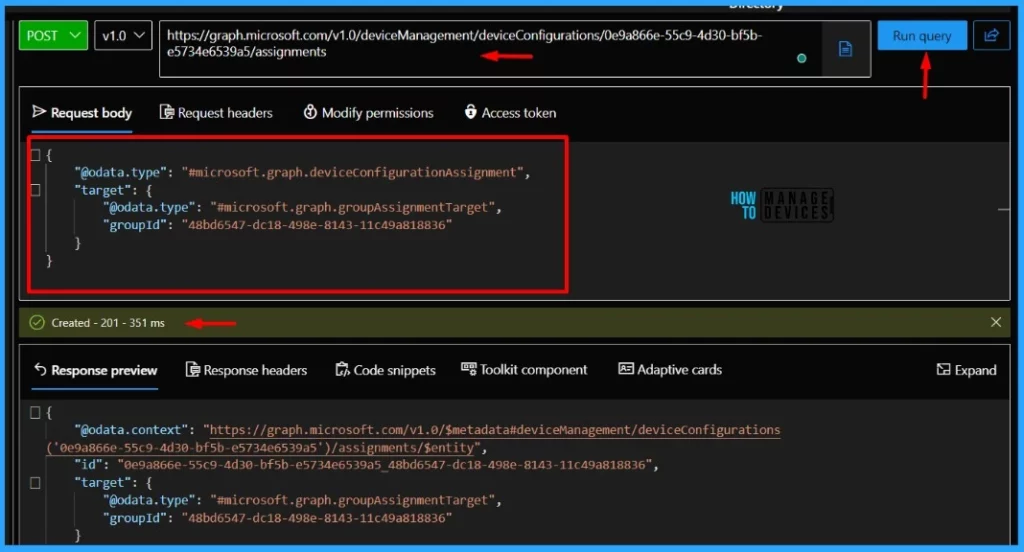 Enable Disable Camera Settings using Intune and Microsoft Graph API. Fig.07