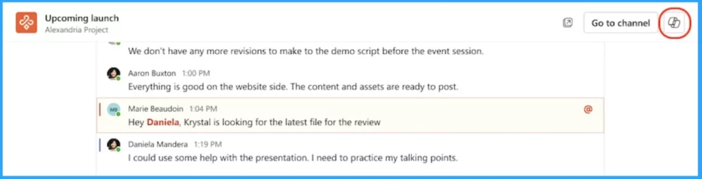 How to Get Highlights from the Past 7 Days in Microsoft Teams Chat - Fig.4 - Creds to MS