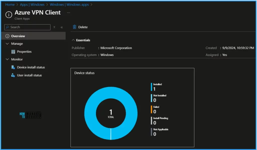 Easy Guide to Deploy Azure VPN Client Microsoft Store App Using Intune. Fig. 10