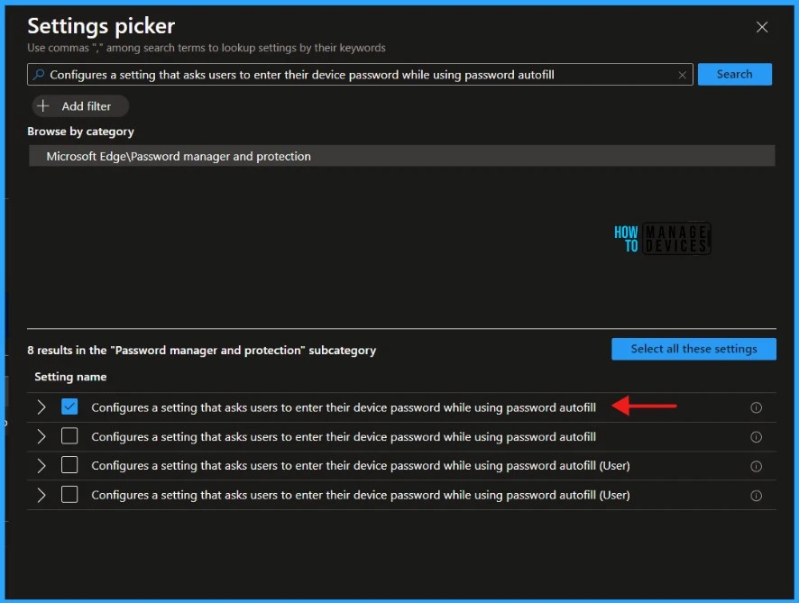 Enable or Disable Password Prompt for Autofill in the MS Edge Browser using Intune Policy Fig.05