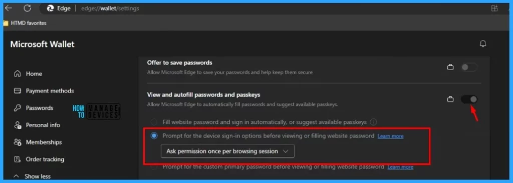 Enable or Disable Password Prompt for Autofill in the MS Edge Browser using Intune PolicyFig.11