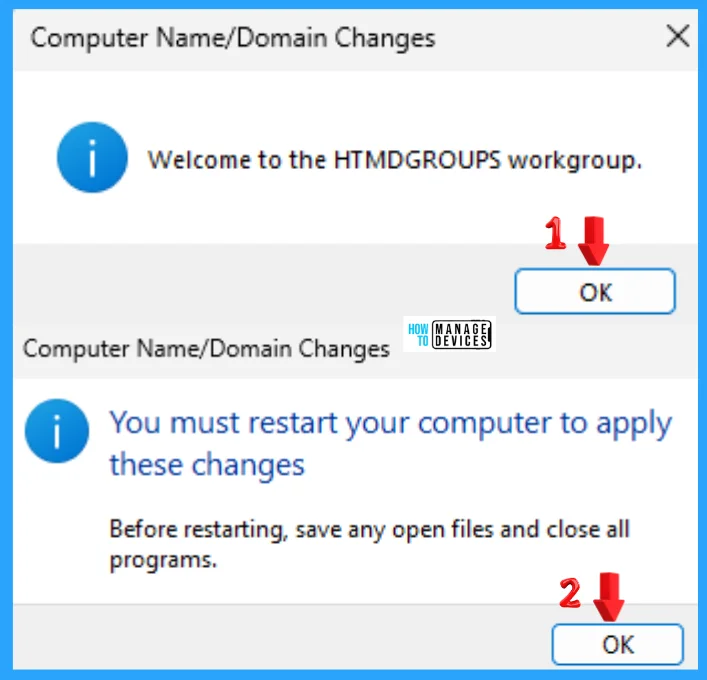How to Change Add Remove Windows 11 PC from Workgroup using PowerShell Settings App - Fig. 5