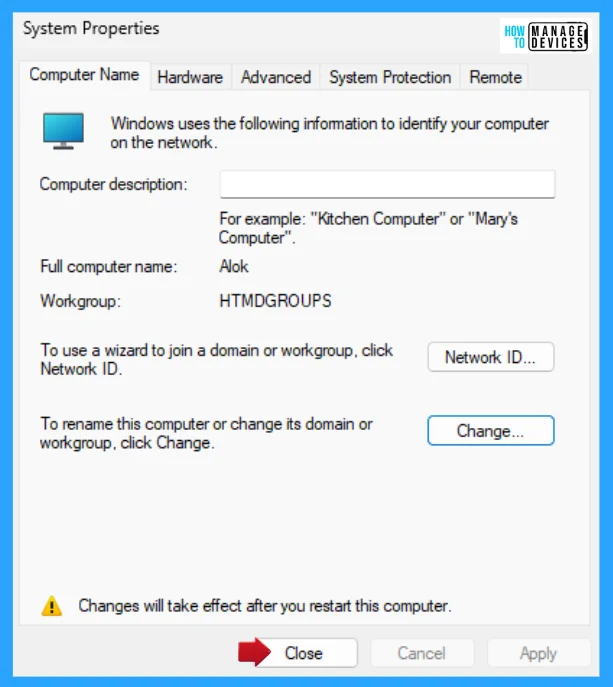 How to Change Add Remove Windows 11 PC from Workgroup using PowerShell Settings App - Fig. 6