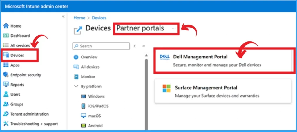 Integrating Dell Management Portal in Intune Admin Center Coming Soon - Fig.2 - Creds to MS