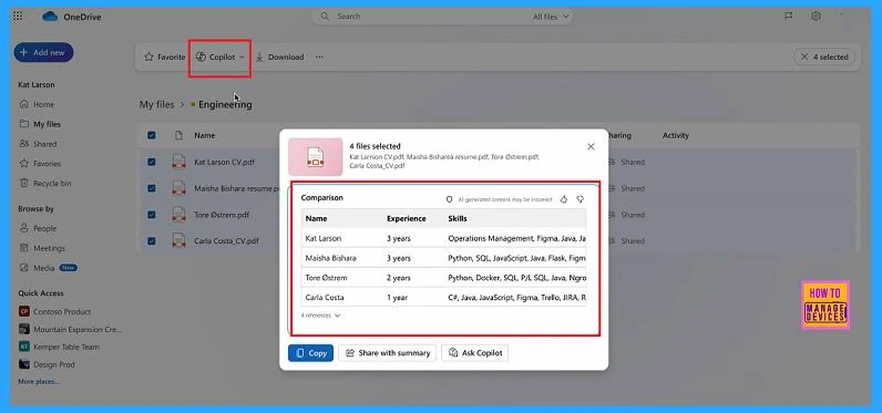 OneDrive with New Experience in Document Libraries and Create New Files from Templates using Copilot - Fig.3 (Image credited to MS)