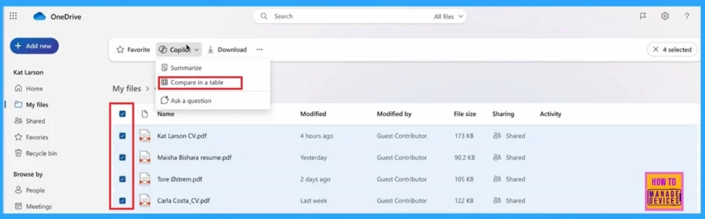 OneDrive with New Experience in Document Libraries and Create New Files from Templates using Copilot - Fig.2 (Image credited to MS)