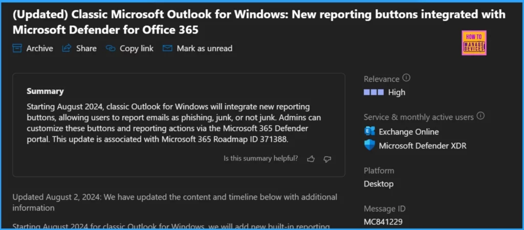 Report Button Not Removed in Classic Outlook After Setting Use a Non-Microsoft Add in Button - Fig.2