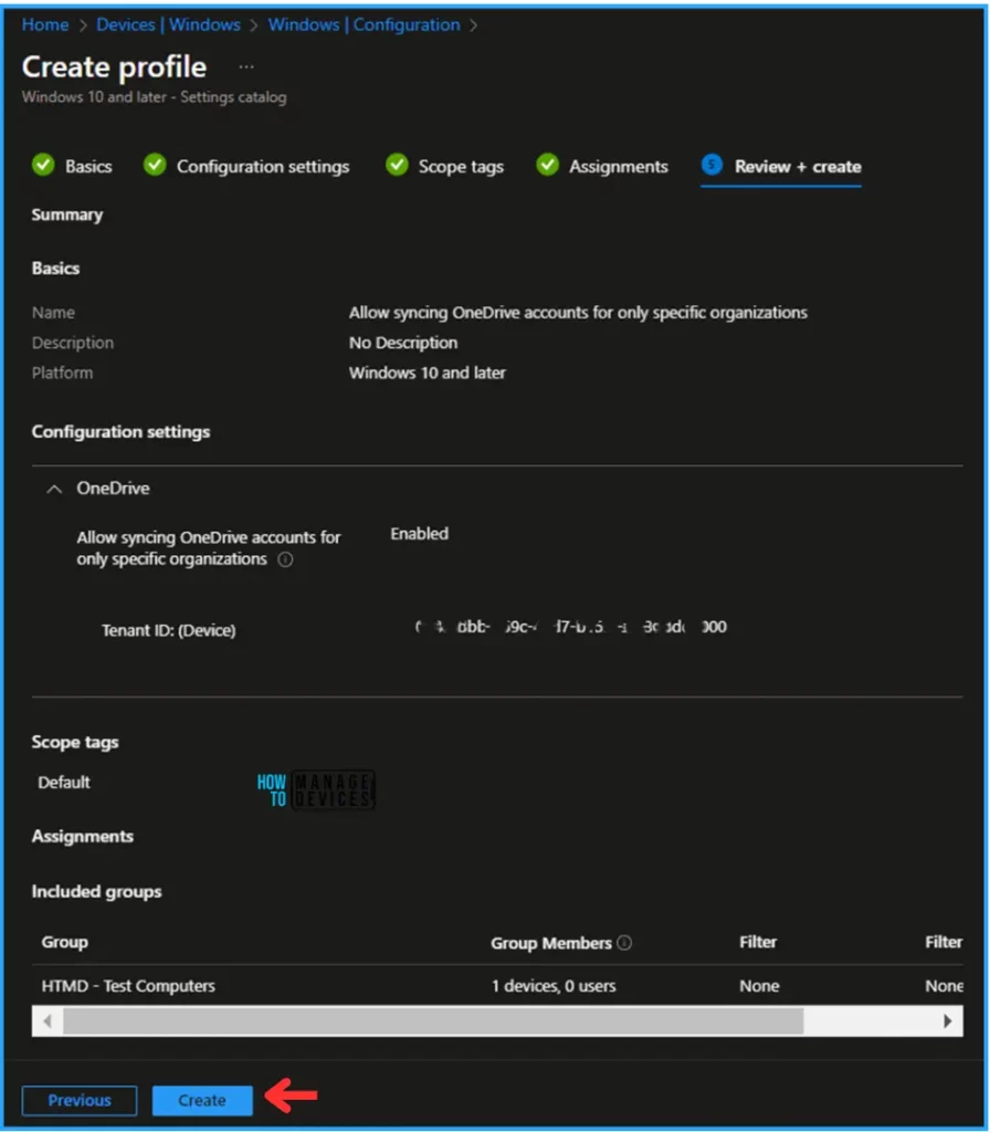 Step-by-Step Guide to Allow Syncing OneDrive Accounts for Only Specific Organizations Using Intune. Fig. 10